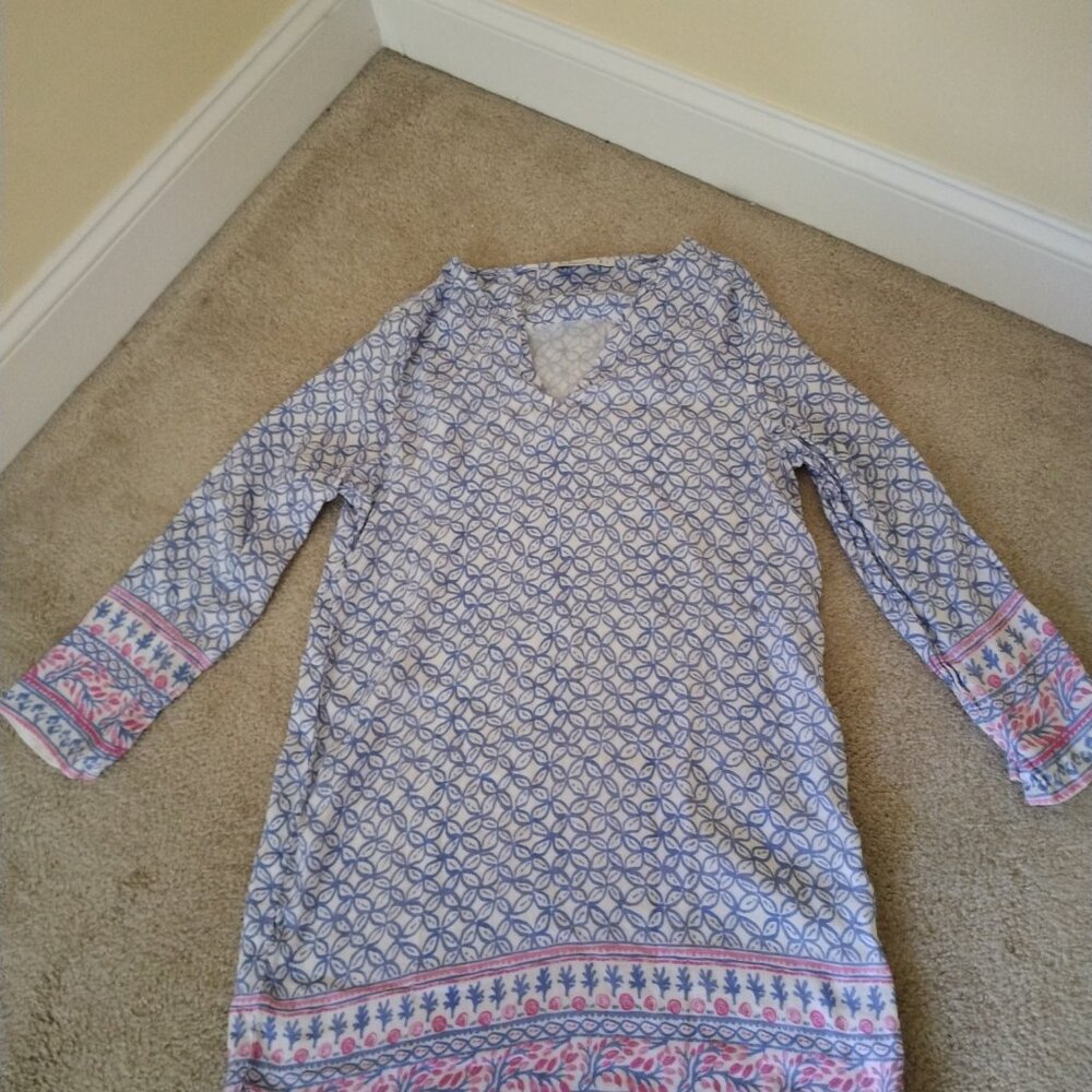 Vineyard Vines Linen Blend Swim Cover Up Tunic Sz S 🐳 - Picture 2 of 2